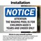 Signmission Attention The Wading Pool Is For Children, 10 in W x Rectangle, Vinyl Decal OS-2PACK-NS-D-710-L-10223 - alternate 6